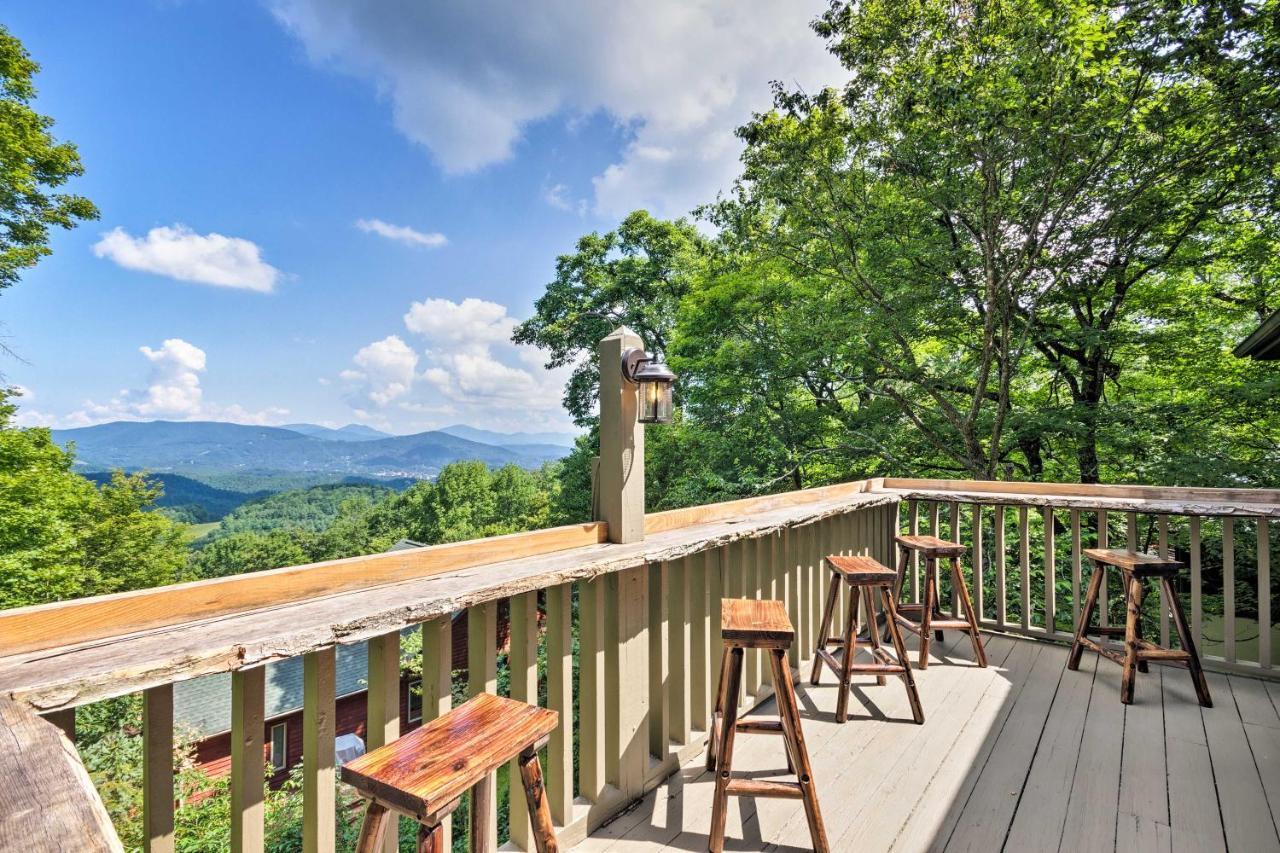 Cabin With Hot Tub And Mountain Views Less Than 5 Mi To Boone 블로잉 롹 외부 사진